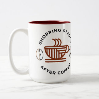 ショッピングはコーヒーマグの後に始まる ツートーンマグカップ