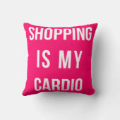 ショッピングはショッキングピンクの私の心臓です クッション (裏面)