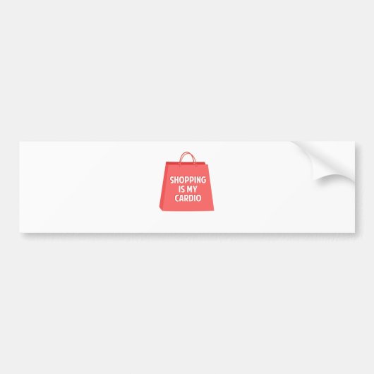 ショッピングは私の心臓です バンパーステッカー (正面)