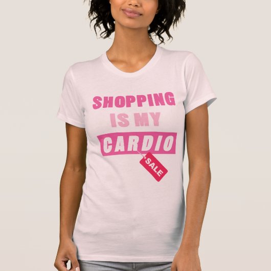ショッピングは私の心臓です Tシャツ (正面)
