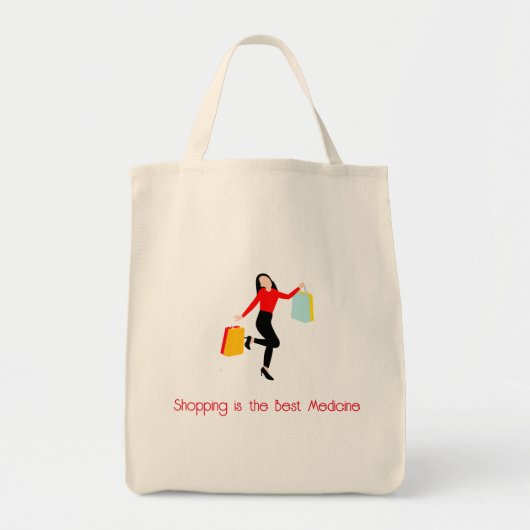 ショッピングは薬最高のだ トートバッグ (正面)