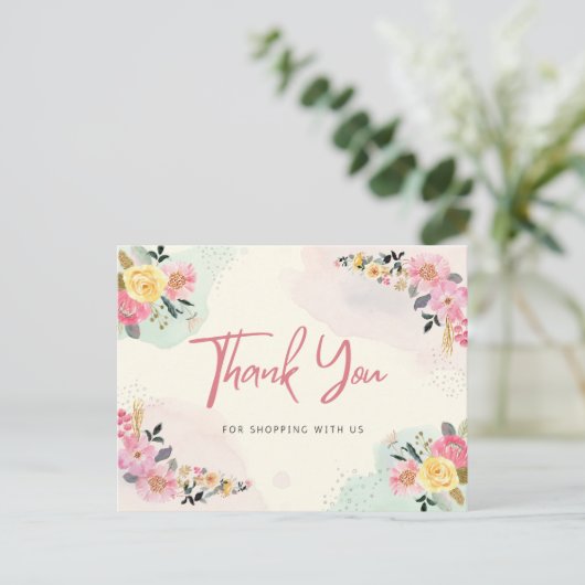 ショッピングをご利用いただきありがとうございます ポストカード (スタンド正面)