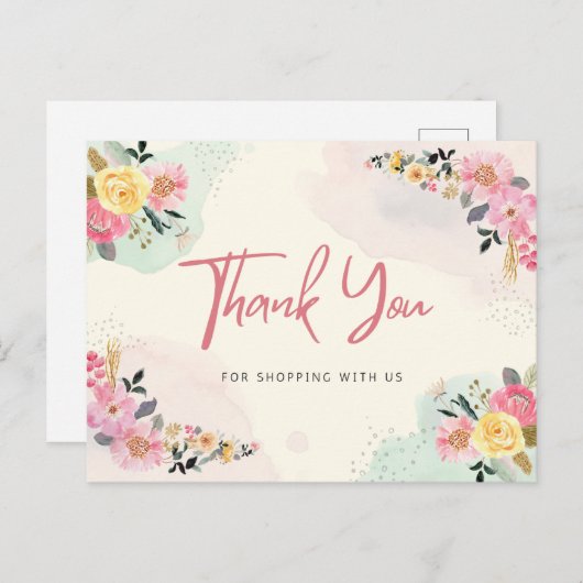 ショッピングをご利用いただきありがとうございます ポストカード (正面/裏面)