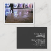 ショッピングイン雨，ミニフォト 名刺 (正面/裏面)