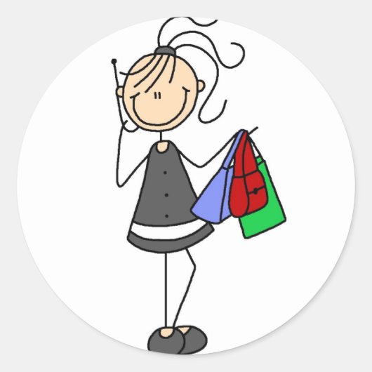 ショッピングオン携帯電話ステッカー ラウンドシール (正面)