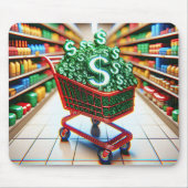 ショッピングカートとドルシンボルや象徴 マウスパッド (正面)