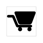 ショッピングカートのシルエットアートスタンプ ラバースタンプ (インプリント)