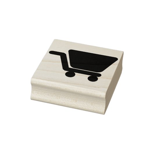 ショッピングカートのシルエットアートスタンプ ラバースタンプ (スタンプ)