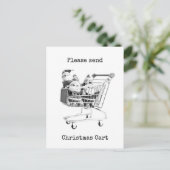 ショッピングカートサンタハガキ ポストカード (スタンド正面)