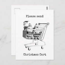 ショッピングカートサンタハガキ ポストカード
