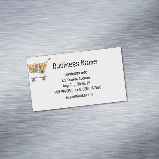 ショッピングカート個人買い物客サービス マグネット名刺 (インサイチュ)