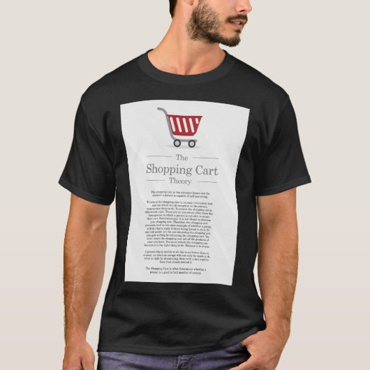 ショッピングカート理論の署名ポスター Tシャツ (正面)