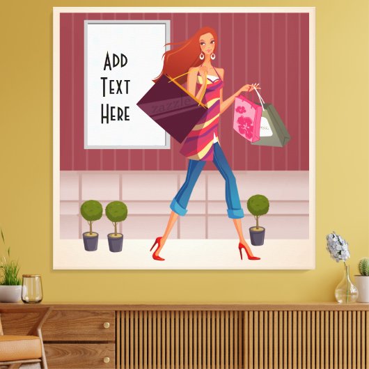 ショッピングガールキャンバスプリント キャンバスプリント (インサイチュ (リビング))