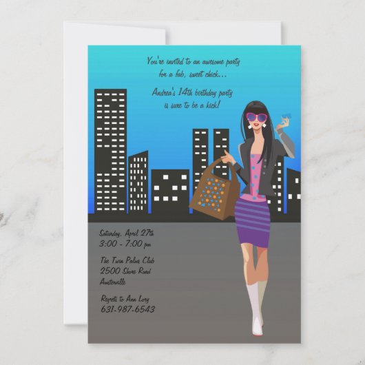 ショッピングガール招待状 招待状 (正面)