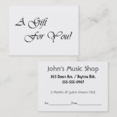 ショッピングギフト券テンプレート 割引カード (正面/裏面)