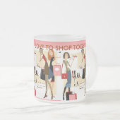 ショッピングクイーンコレクションコーヒーマグ フロストグラスマグカップ (正面右)