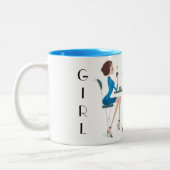 ショッピングクイーンコレクションツートーンコーヒーマグ ツートーンマグカップ (左)