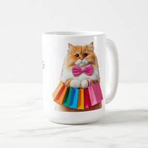  ショッピングクイーン猫 コーヒーマグカップ