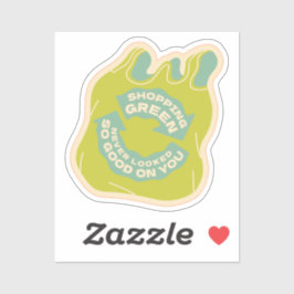 ショッピンググリーンは決してあなたにそんなに良く見えなかったバッグ シール