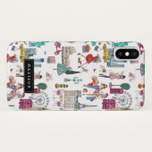 ショッピングシティガールイラストレーションパターン Case-Mate iPhoneケース (裏面(横))