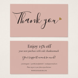 ショッピングシンプル割引カードにピンクサンキュー