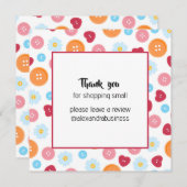 ショッピングスモール手作りインスタグラムありがとう サンキューカード (正面/裏面)