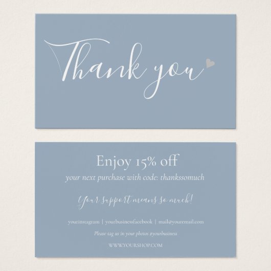 ショッピングダスティブルー割引カード (正面&裏面)