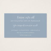 ショッピングダスティブルー割引カード (裏面)