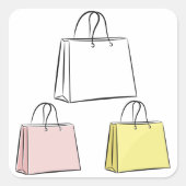ショッピングバッグシール スクエアシール (正面)