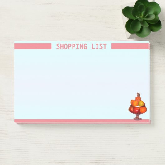 ショッピングパーソナライズされたリストとフルーツボウル ポストイット (オフィス)