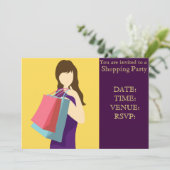 ショッピングパーティー女の子デイアウトパーティー 招待状 (スタンド正面)