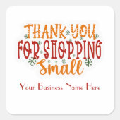 ショッピングホリデー限定の特別な感謝 スクエアシール (正面)