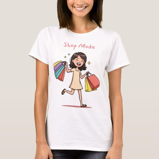 ショッピングモードのショッピング好き Tシャツ (正面)