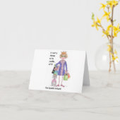 ショッピングユーモアのあるクイーンカード カード (黄色い花)