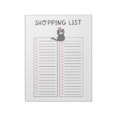 ショッピングリスト灰色の部族の猫 ノートパッド (回転)