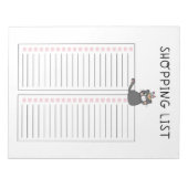 ショッピングリスト灰色の部族の猫 ノートパッド (正面)