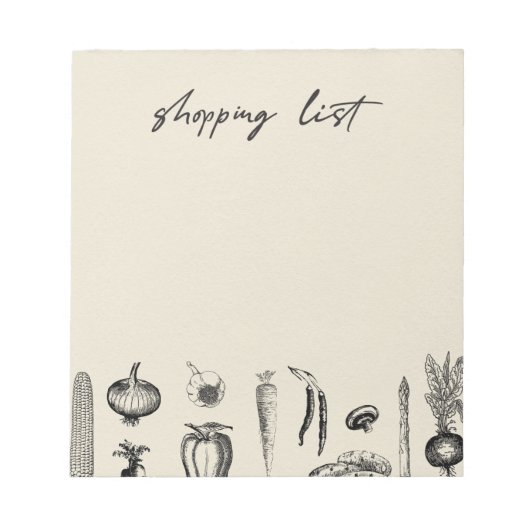 ショッピングリスト ノートパッド (正面)