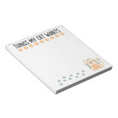 ショッピングリスト – 猫好きメモ帳 ノートパッド (アングル)