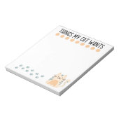 ショッピングリスト – 猫好きメモ帳 ノートパッド (回転)