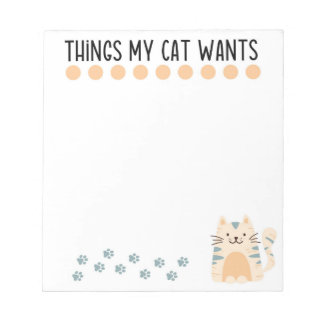 ショッピングリスト – 猫好きメモ帳 ノートパッド