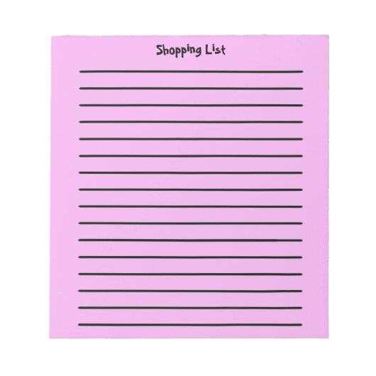 ショッピング一覧メモ帳 ノートパッド (正面)