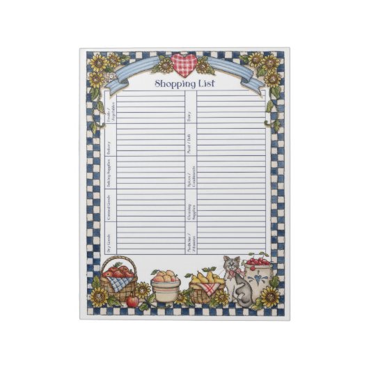 ショッピング一覧 ノートパッド (回転)