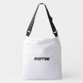 ショッピング印刷ブラックカラー文字ブライドメイドの贈り物 クロスボディバッグ (正面)