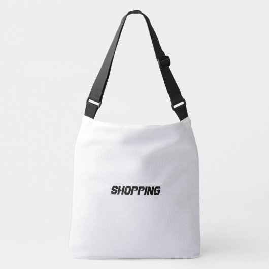 ショッピング印刷ブラックカラー文字ブライドメイドの贈り物 クロスボディバッグ (正面)