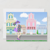 ショッピング妊娠中のママ赤ちゃんシャワー招待状 招待状 (正面)