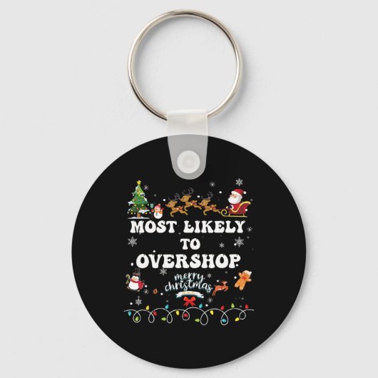ショッピング家族のクルーのクリスマスを買い占める可能性がある キーホルダー (正面)