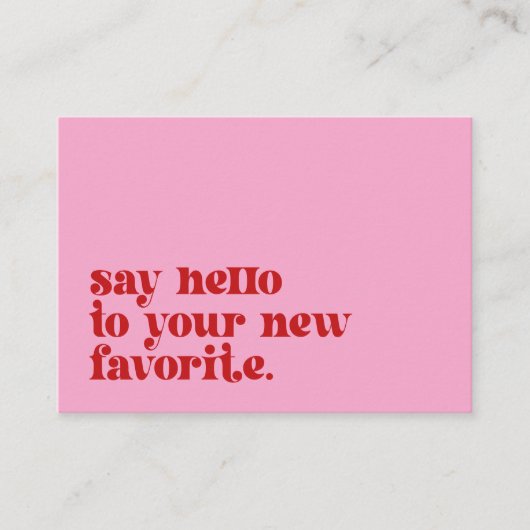 ショッピング小ブランディングピンク挿入 名刺 (正面)