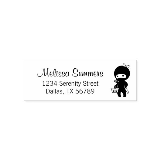 ショッピング忍者ガールアドレス セルフインキングスタンプ (デザイン)