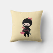 ショッピング忍者ガールオンイエロー クッション (裏面)