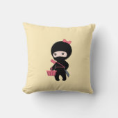 ショッピング忍者ガールオンイエロー クッション (正面)